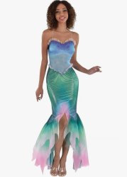 Disney Little Mermaid Live Action Ariel Adult Costume Dress XL ( Meme Template