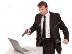 Mad at computer Meme Template