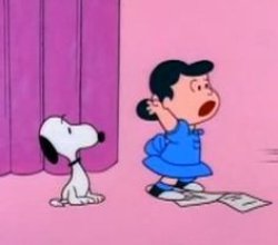 Lucy get some hot water Meme Template