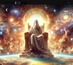 God on His Throne Meme Template