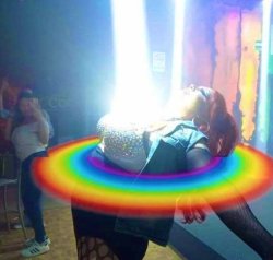 Rainbow power up Meme Template