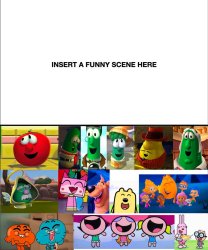 Toon Friends laughing at what Meme Template