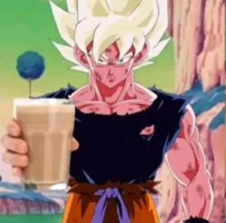Sip with Goku Meme Template