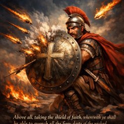 RE: Paul's ALLEGORY Eph 6:16 Above all, taking the shield of fai Meme Template