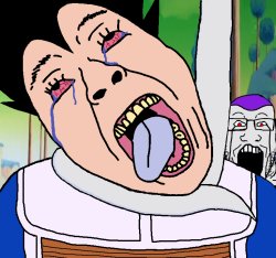 Vegeta gets strangled by Frieza's tail Meme Template