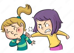 Little girl slaps little blonde girl Meme Template