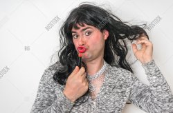 Man dressed as a woman Meme Template