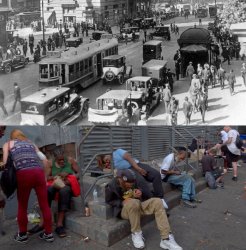 American Cities Then And Now Meme Template