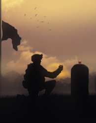 Lonely soldier Meme Template