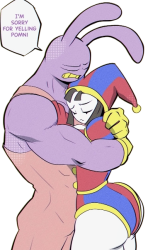 Jax is sorry for Yelling at Pomni Meme Template