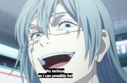 mahito "as serious as i can be" Meme Template