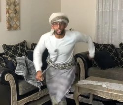 Arab dad with the stick Meme Template