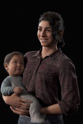 dina and his baby son jj Meme Template