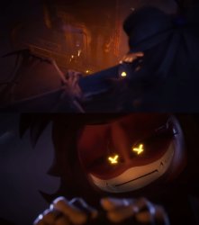 cyn stalking n and uzi Meme Template