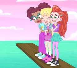 Polly and Lila are scared of the void Meme Template