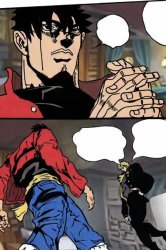 One piece X Jojo Meme Template