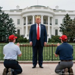 King Donald MAGA morons false god White House Meme Template