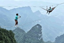 Living on the edge Meme Template