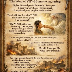 Jeremiah 1:4-9; 10-19, using YHWH Bible Meme Template