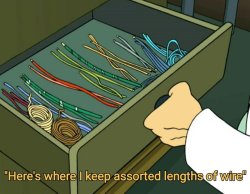 And here's where I keep assorted lengths of wire Meme Template