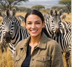 AOC with her horses Meme Template