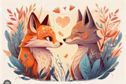 Cute wolf &fox Meme Template