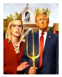 American Gothic Hinson Trump Meme Template