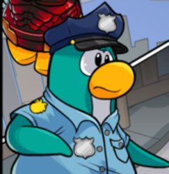 Club Penguin Cop Meme Template