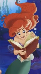 ariel reading Meme Template