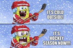 Spongebob hockey season Meme Template
