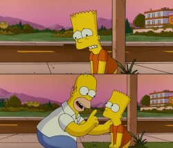 Homer and Bart Meme Template