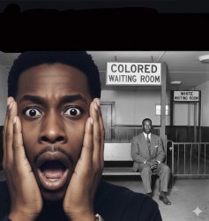 Colored man reacts to Jim Crow laws Meme Template