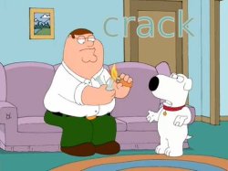 Peter Griffin Smoking Crack Meme Template