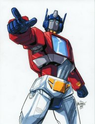 Optimus Get Out Meme Template