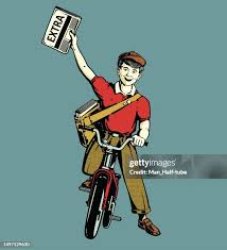 Paper Boy Deliver Newspaper Cartoon Meme Template