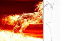 fire horse fail Meme Template
