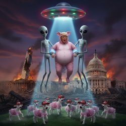 ALIENS TOOK MY PIG AWAY Meme Template