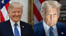 Good Trump va bad angry Trump Meme Template