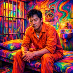 asian man in a prison cell Meme Template