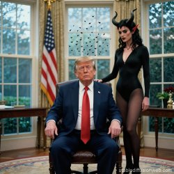 Donald Trump Baal-Zebub Lord of the Flies Female demon Meme Template