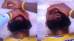 lebron peeking Meme Template