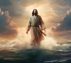 Jesus walking on water Meme Template