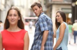 The Distracted Boyfriend Meme Template