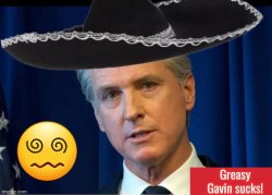Greasy Gavin Newsom Sombrero Meme Template