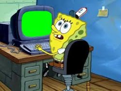 spongebob hyper typing Meme Template