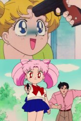 Chibiusa Alt Gun Meme Template Meme Template
