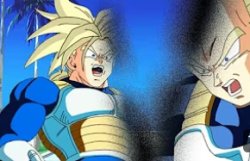 trunks and vegeta getting snapped away Meme Template