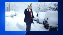 Trump in snow Meme Template