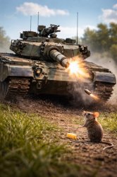 Tank vs Mouse Meme Template