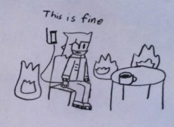 Q This is fine Meme Template
